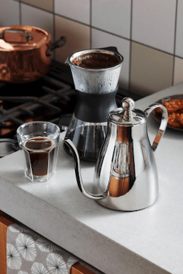 Springplank blad Kreet Slow koffie maker Lento zet met RVS waterkoker - Thee Zusje Koffie & more