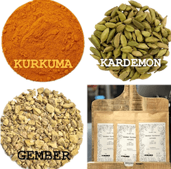 gember kurkuma kardamom