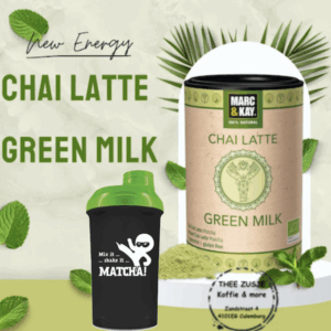Matcha latte BIO met gratis shaker
